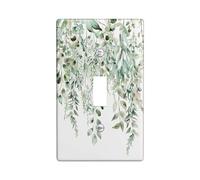 Piante Interruttore Luce Piastra di Copertura Acquerello Eucalipto Foglia Viti Botanico Cottagecore Verde Salvia Bianco Policarbonato (PC) Decorazione Parete Soggiorno Casa Dimensioni Standard