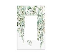 Piante Interruttore Luce Piastra di Copertura Acquerello Eucalipto Foglia Viti Botanico Cottagecore Verde Salvia Bianco Policarbonato (PC) Decorazione Parete Soggiorno Casa Dimensioni Standard
