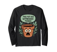 Piante Killer Humor Nero Pollice Divertente Botanico Caos Maglia a Manica
