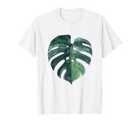 Piante Monstera Watercolor Piante Amore Casa Maglietta, Uomo, Bianco, L
