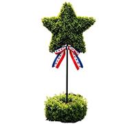 Piante patriottiche a forma di stella del 4 luglio, piante patriottiche resistenti alle intemperie, piante artificiali in rattan, per giardino, cortile, prato, prato, portico, fattoria, interni ed