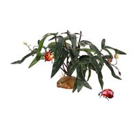 Piante per Terrario di Rettili,Decorazione Acquatica Realistica,Foglie Artificiali per Drago Barbuto - per Habitat Gecko Camaleonte Rana Tartaruga Betta Anfibi