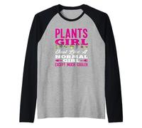 Piante Ragazza Amante Piante Giardinaggio Giardini Maglia con Maniche Raglan