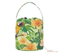 Piante Tropicali Pappagalli Animali Crochet Filato Bag Portatile Sacchetto Organizzatore del Filato per Kit di Lavoro a Maglia Bolsa para hilos de tej