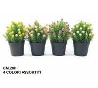 PIANTINA CON VASO FIORI DI CAMPO CM.20h COL. ASS.