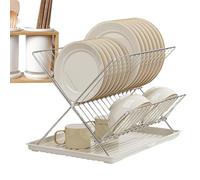 Pianto di asciugatura a compatto-organizzatore di piano di lavoro a risparmio spaziale, scarico di piatti pieghevole | Design moderno di stoccaggio della cucina, tema di piccoli appartamenti, b