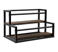 Pianto di sciroppo di caffè, porta dello sciroppo per caffè, supporto in legno a 2 livelli, vino creativo retrò, scaffale per il bar, supporto per spezie da cucina multiuso per sciroppi, medicazioni