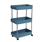 Pianto di stoccaggio della cucina in plastica carrello in plastica Snack cameretta per carrello per camera da letto portapacchi per la cucina con ruote in piedi carrello per la rotolamento in piedi