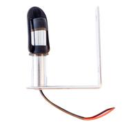 Ama Piantone di Supporto per Lampeggiante in Metallo Zincato - Altezza 121 mm, Diametro 24 mm, Staffa a L, Compatibile con Lampeggianti a Base Flessibile e a Imbuto