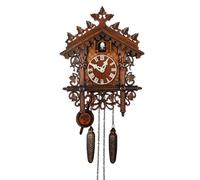 PIAOPIAO Orologio a cuculo, orologio a cucù della foresta nera, intagliato, scena in legno, originale con chiamata a cucù, adatto per soggiorno, camera da letto, cucina, (Piccolo)