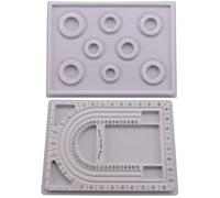 Piarktoy 2Pcs Bead Design Consiglio di Disegno Del Braccialetto Bordo di Disegno Floccato Perline Collana Perline Gioielli Organizer Vassoio FAI DA TE Gioielli Vassoio