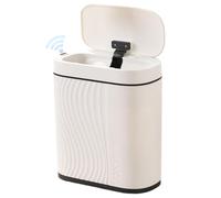 Piashow Bidone della spazzatura per bagno e camera da letto, 8 l, pattumiera anti odore automatico con sensore, per bagno e cucina, bianco