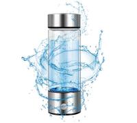 Piashow Borraccia idrogeno per acqua potabile, 420 ml, generatore di idrogeno portatile per acqua potabile, bottiglia ionizzatore d'acqua con tecnologia PE e PEM (argento)