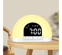 Piashow Sveglia con 2 allarmi, sveglia con luce diurna, simulazione dell'alba, 4 livelli di luminosità, funzione snooze di 9 minuti, lampada da comodino per camera da letto