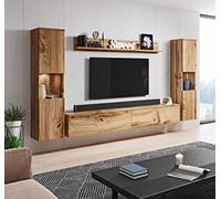 PIASKI Set Mobile da Soggiorno Paris XL con Illuminazione LED Opzionale, Design Moderno (Wotan/Wotan)