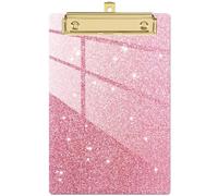 Piasoenc Porte-bloc en acrylique, Porte-bloc à paillettes, Porte-blocs A5, Porte-blocs Confetti pour enfants, étudiants, enseignants, femmes, artistes