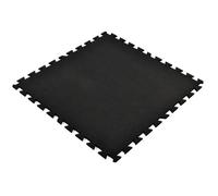 Piastra 100cm x 100cm, Spessore 7 mm Pavimento Antitrauma in Gomma, Puzzle, SBR, Nera