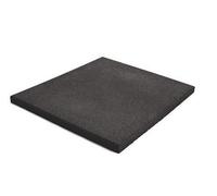 Piastra 50cm x 50cm, Spessore 30mm Pavimento Antitrauma in Gomma, Nera