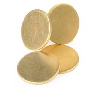 Piastra A Disco Tonda In Ottone H62 Da 2 Pezzi, Foglio Di Rame Massiccio Spesso 0,5 Mm, Diametro 10 Mm 15 20 25 30 35 40 45 Mm - 80 Mm Cuscinetto Piatto In Ottone Fai Da Te(0.5 * 35mm)