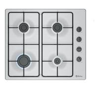 Piastra a gas Balay 3ETX464BB integrata acciaio inox 4 fuochi 58 cm GasStop