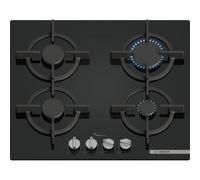 Piastra a Gas Bosch Serie 6 PPP6A6I10 4 Fuochi FlameSelect® Vetro Nero 60 cm