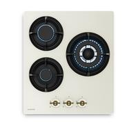 Piastra a gas Victoria | 3 bruciatori in alluminio | Compatibile con gas naturale e GPL | 6050 W | 45 cm