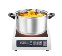 Piastra a Induzione Singolo,Fornello a Induzione Commerciale da 400w a 3500w (da 60°C a 300°C),10 Livelli di Potenza,Diametro max di 30 Cm,Display Led,Professional Piano Cottura a Induzione