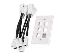 Piastra a Muro, Coperchio della Presa Cavo a Spirale Multifunzione ad Alta velocità 6 Porte Supporto 4K Plug And Play 4K 3D Arc per TV Box per sistemi Video