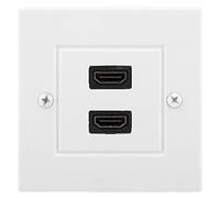 Piastra a parete a doppia parete, spina bianca Inserisci la porta del riquadro outlet Pass attraverso il pannello di copertura delle uscite per home theater Hotel Office Building
