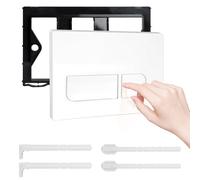 Piastra a pressione per WC, compatibile con Geberit Sigma 01, 20, 30, 50, UP300, UP320, elementi premurosi, con leva di scarico e telaio di montaggio, superficie nera opaca