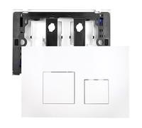 Piastra a pressione Set di scatto e telaio di montaggio, compatibile con Geberit Sigma30, doppio risciacquo, elemento a parete per cassetta di scarico Geberit UP300 320