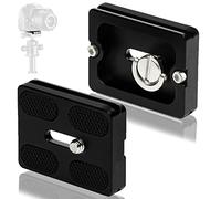Piastra a Sgancio Rapido Fotocamera Quick Release Plate Universale PU-50 in Metallo con Vite 1/4” Compatibile per Arca Swiss Treppiede Testa a Sfera (2 pezzi)