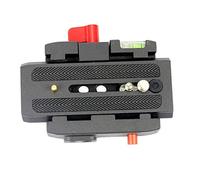 Piastra a sgancio rapido P200 - Piastra di base per treppiede con adattatore QR Clamp con foro per vite da 1/4" e 3/8", compatibile con Manfrotto 500AH 501HDV 503HDV 701HDV 577/519/561/Q5