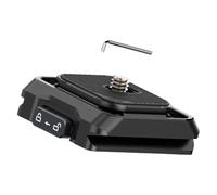 Piastra a sgancio rapido per fotocamera con profilo Arca con adattatore Press-Secure, vite da 1/4 pollice, base supporto, forma da viaggio compatta e configurazione sul campo Piastra per per del