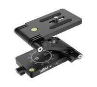 Piastra a sgancio rapido portatile pieghevole a forma di Z con testa inclinabile, 4 kg, colore: nero
