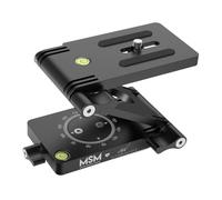 Piastra a sgancio rapido portatile pieghevole a forma di Z con testa inclinabile, 4 kg, colore: nero