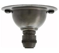 Piastra a soffitto in ottone | mini rosone per lampadario sospeso in 5 finiture tra cui bronzo, ottone e nichel, Ottone, Bronze (Dark Grey Patina Almost Black), 66x47mm