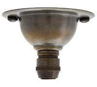 Piastra a soffitto in ottone | mini rosone per lampadario sospeso in 5 finiture tra cui bronzo, ottone e nichel, Ottone, Brushed Antique Brass, 66x47mm