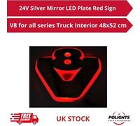 Piastra a specchio 24V LED V8 rossa per camion di tutte le serie, dimensioni ...