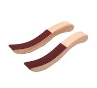 Piastra abrasiva a forma di S in legno massiccio con 1 paio di teste a martello per pianoforte per riparazione lucidatura in feltro, kit di accessori per pianoforte