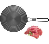 Piastra adattatore a induzione 28 cm, piastra adattatore a induzione con manico pieghevole e rivestimento antiaderente, non cambia colore dopo l'uso, adattatore a induzione per caffettiera e pentole e