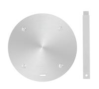 Piastra Adattatore e Diffusore di Calore per Piano Cottura a Induzione, in Acciaio Inossidabile con Manico Rimovibile e Compatibile con Fornelli a Gas e Elettrici (Argento, 20cm)