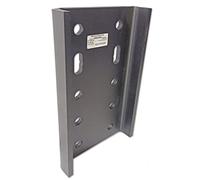 Piastra adattatore extra lunga regolabile in altezza per gancio di traino a 2 fori da 90 mm e 4 fori 83 x 56 mm