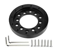 Piastra adattatore per volante, adattatore per in lega di alluminio CNC per G25, G27, G29 e G920, nero, universale, compatibile con ruote in acciaio da 13 e 14 (SÌ)