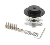 Piastra Adattatore Volante, Kit mozzi volante universale a 6 fori con sgancio rapido Adattatore mozzi ruota Accessori auto Sostituisci alluminio(Silver)