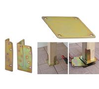 PIASTRA ANGOLARE ANCORAGGIO PER PILASTRI LEGNO PZ.8 H.140X80X80 SPESSORE MM.3