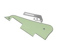 Piastra antigraffio per battipenna per chitarra a 3 strati verde menta con staffa di montaggio argento per parti di chitarra for For LP Professionale Battipenna per Chitarra Elettrica