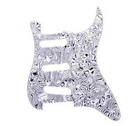 Piastra Antigraffio Per Battipenna Per Chitarra SSS Multi Colore A 3 Strati 11 Fori Per ST FD Elettrico(White B)