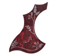 Piastra antigraffio per chitarra acustica 10 Pezzi Adesivo Per Battipenna Per Chitarra Acustica Con Motivo A Colibrì E Fiori Per La Mano Sinistra(Red B)
