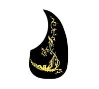 Piastra antigraffio per chitarra acustica 40/41 Pollici 10 Pezzi Professionale Folk Chitarra Acustica Battipenna Autoadesivo Adesivo Battipenna(Gold E)